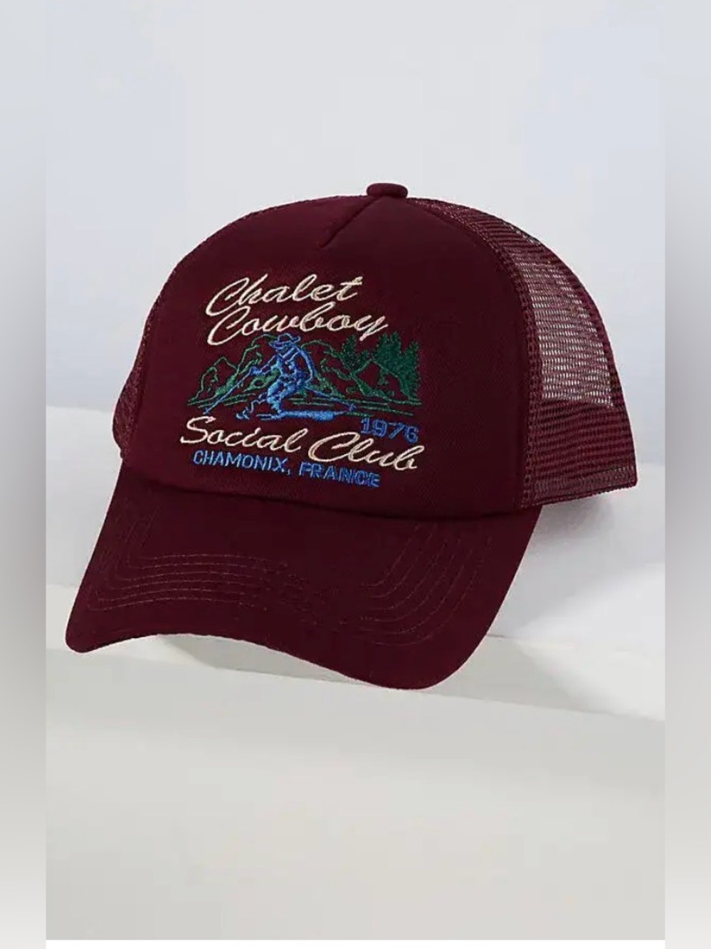 Anthropologie Worn West Winter Trucker Hat Chalet Cowboy Worn/West